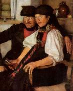 Wilhelm Leibl Das ungleiche Paar oil painting on canvas